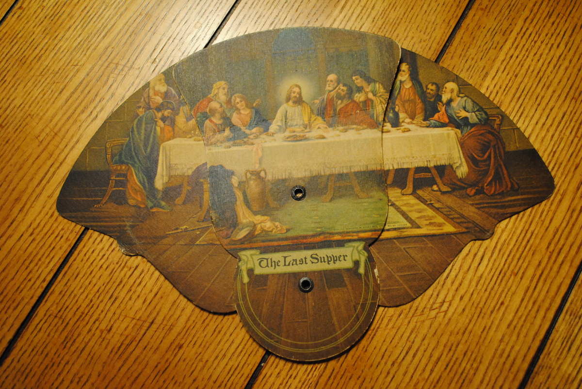 Last Supper Funeral Home Fan - Advertising