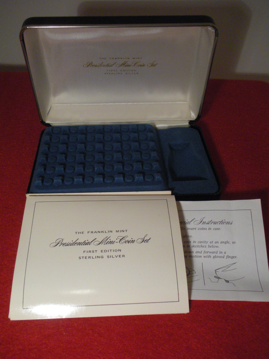 The Franklin Mint Presidential Mini-Coin Set ... First Edition ... Sterling Silver - US Coins