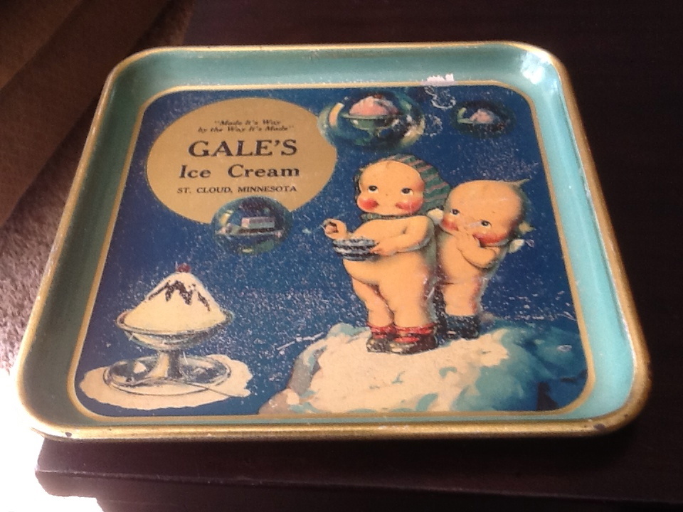 Rose O'Neill Kewpie Ice Cream shop tray - Dolls