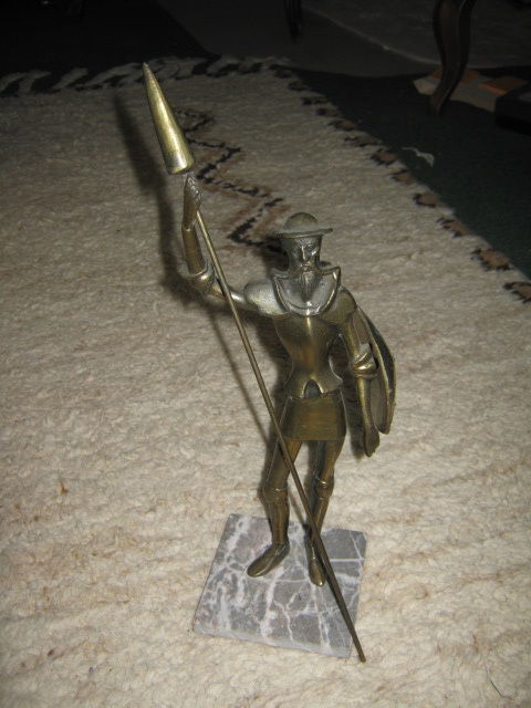 Don Quixote bronze statue - 1970s Brutalism