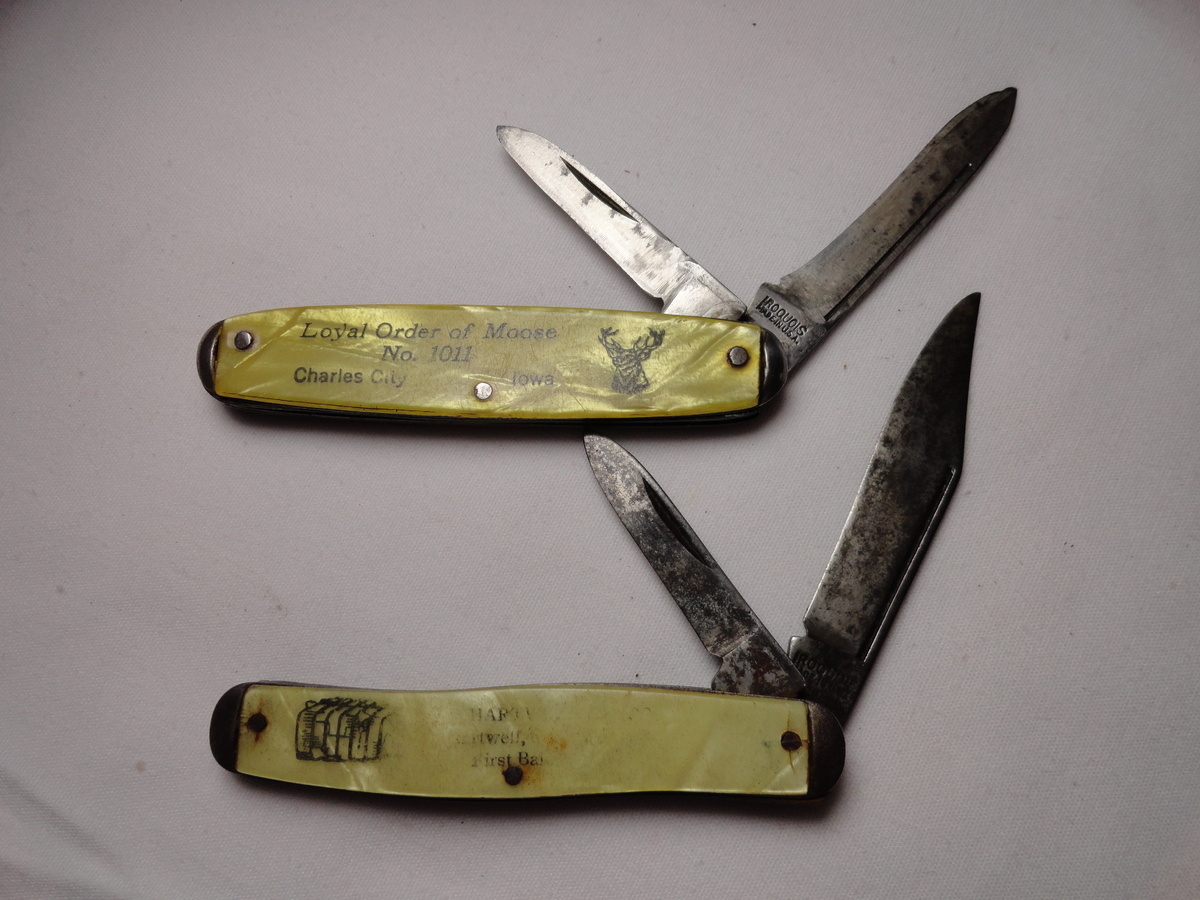 IROQUOIS UTICA NY Pocket Knives USA ... Loyal Order of the Moose No 1011 Charles City IA