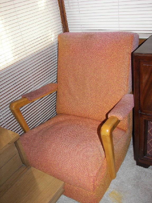Blonde platform rocking chair