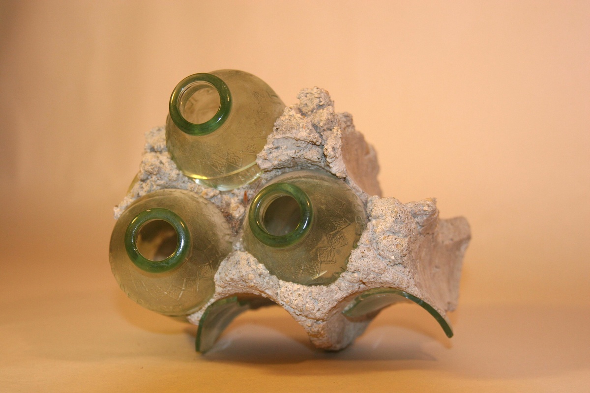 Section of wall from Grandma Prisbrey's Bottle Village - Folk Art