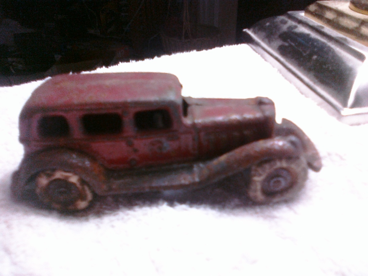 Pre-War Tootsie Toy cars like my father played with have endured years of playwear