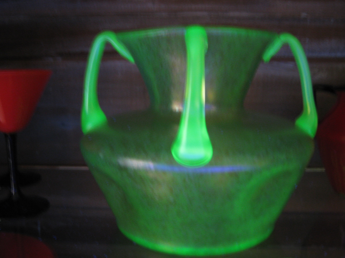 Loetz art glass Creta Norma Papillon four handled vase polished pontl dates??