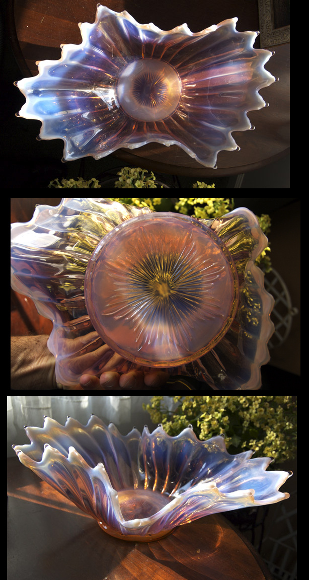 Pink Bowl Query: I could use a bit of expert knowledge to i.d. this piece! - Art Glass