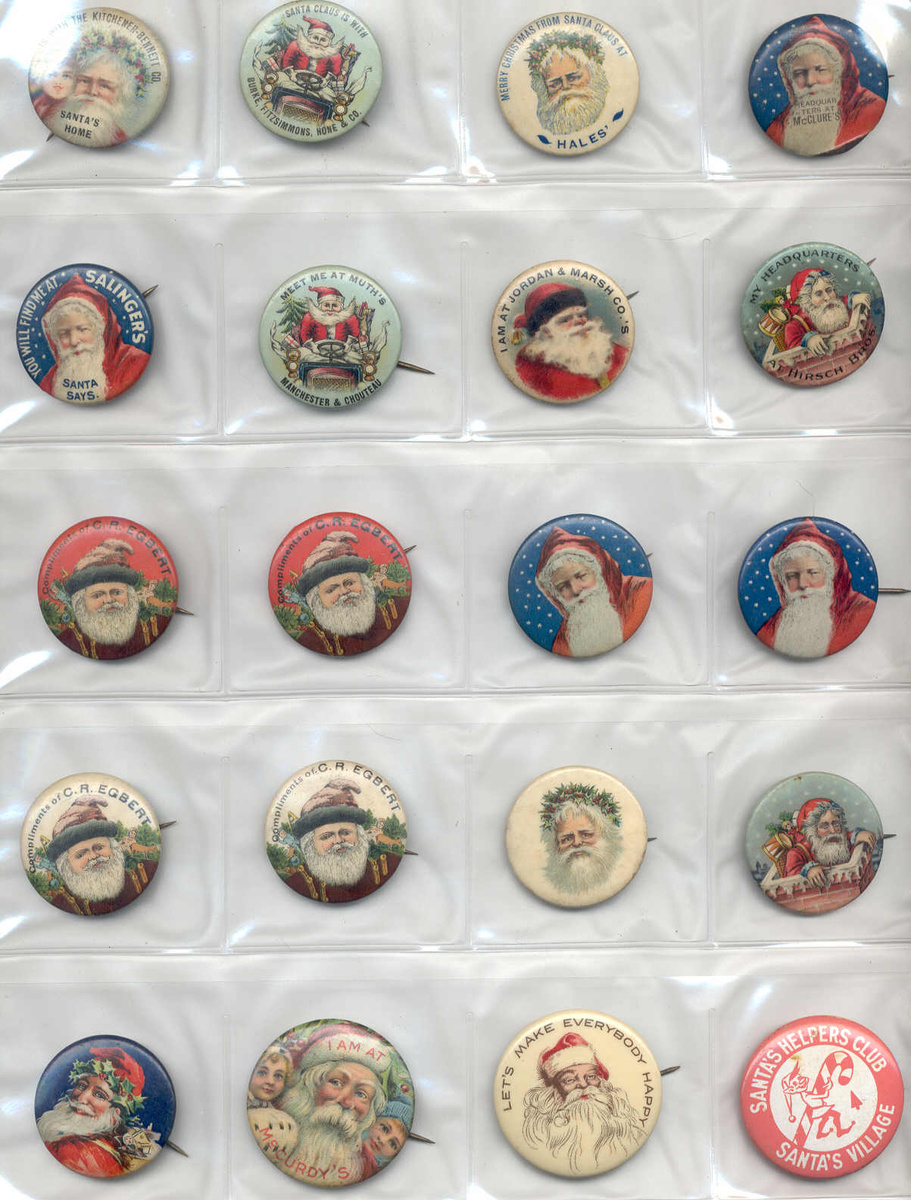 Vintage Santa Pinbacks