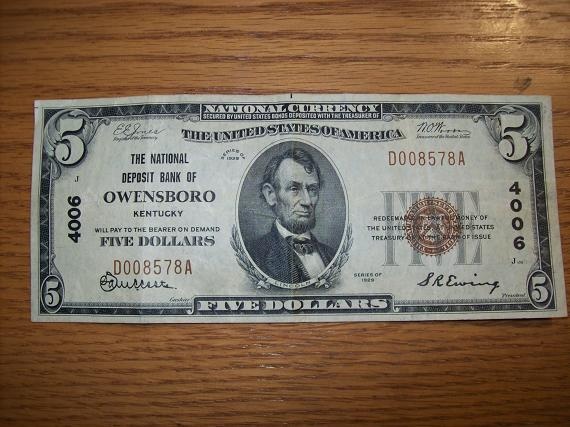 1929 bank note