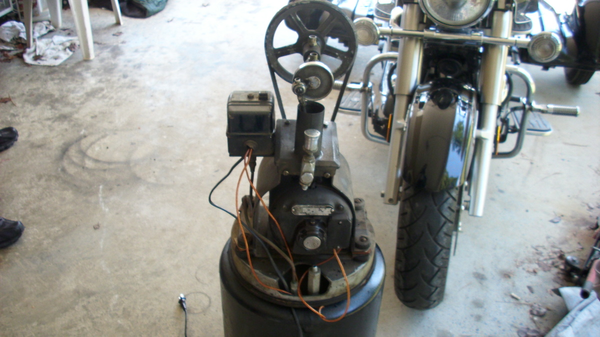 antique air compressor