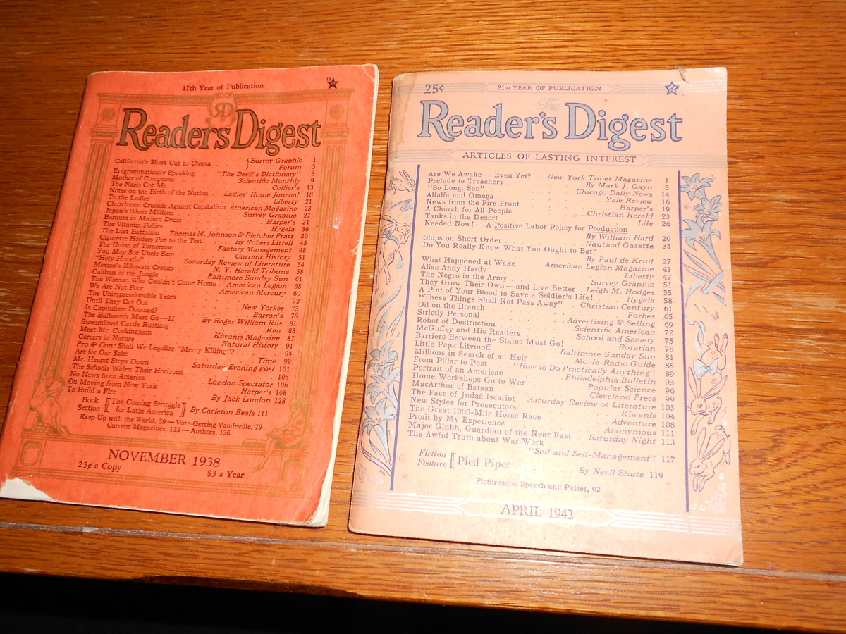 Reader's Digests from 30s & 40s