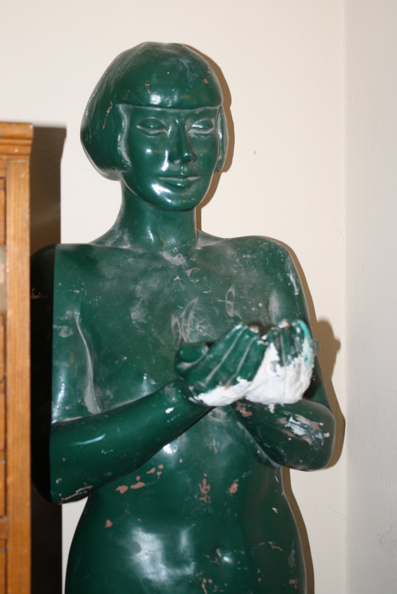 Deco Era Life Size Fiberglass Nude Lady Lamp/Light from Movie Theater