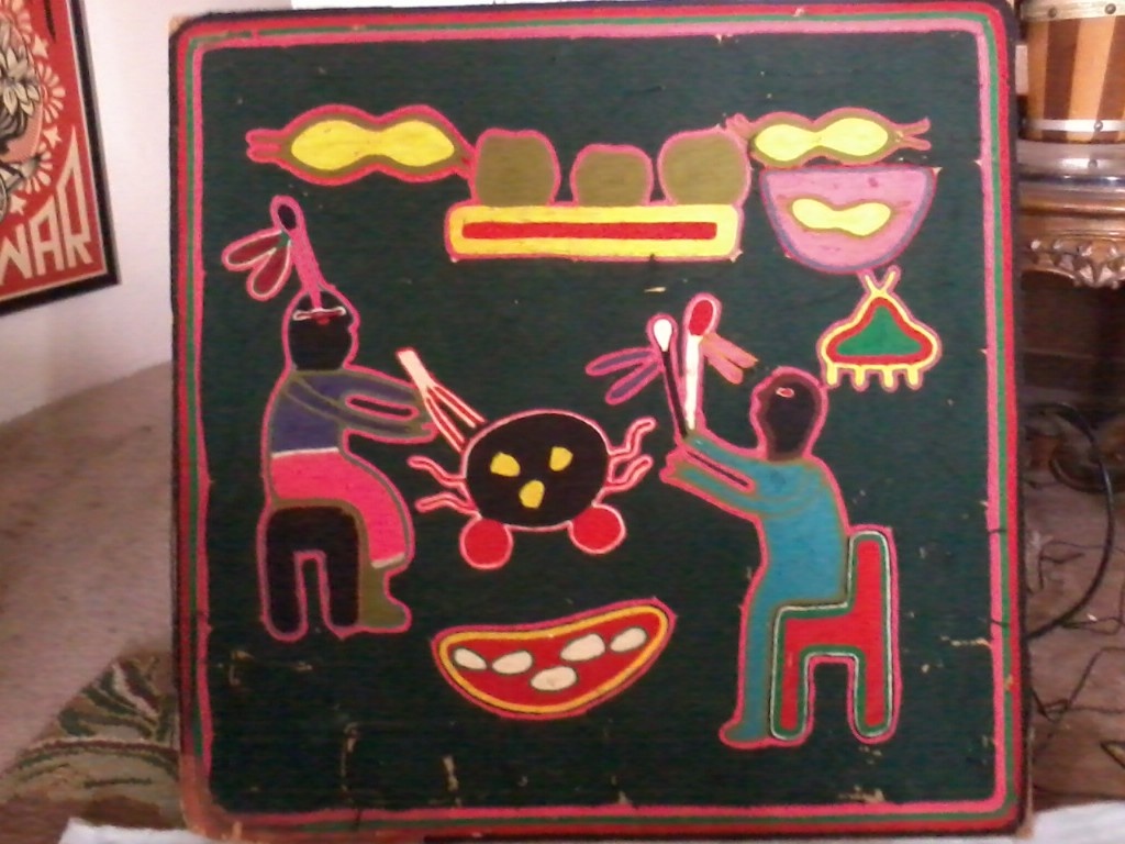 Huichol Yarn Painting-Very Old