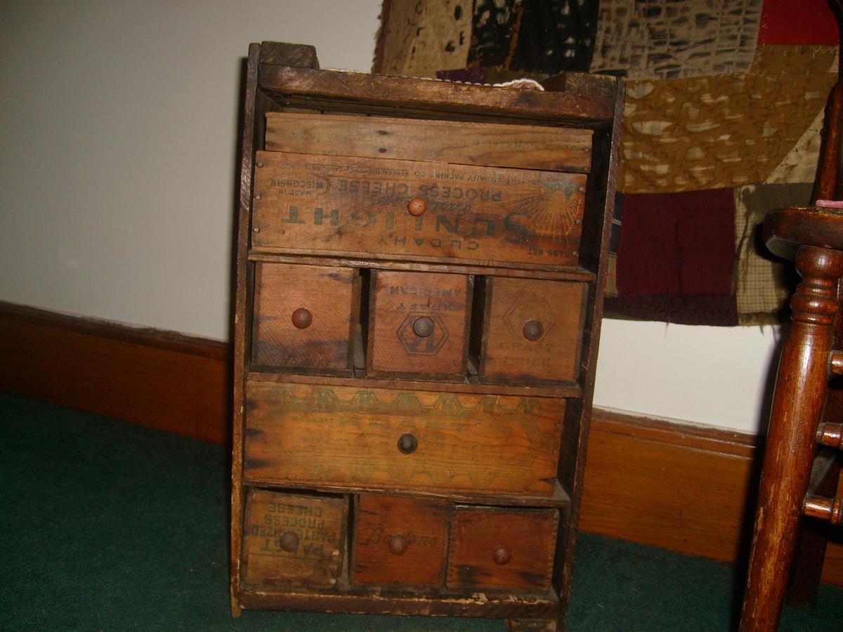 My Favorite of All- Very Old Handmade Cheesebox Cabinet for the Shop