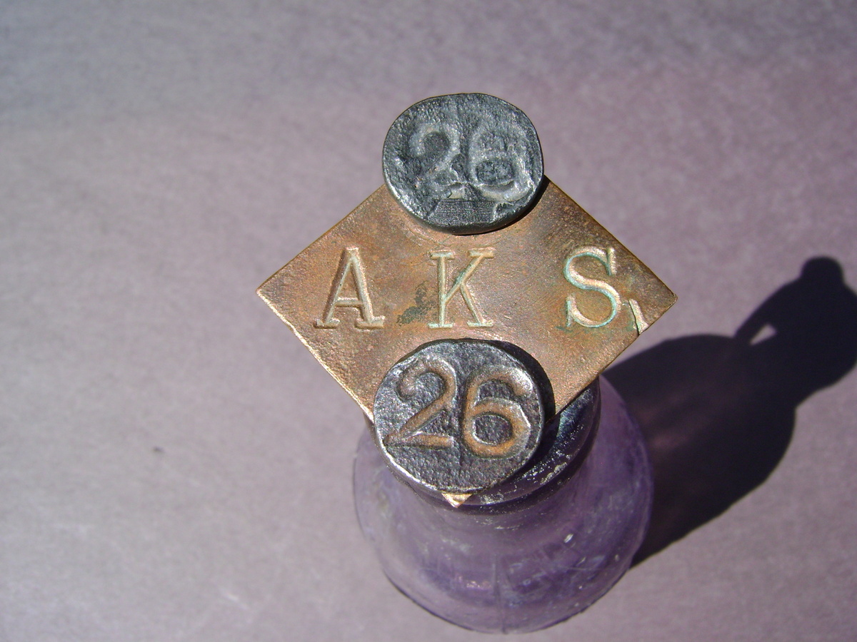 "Pole Candy" Date Nails and Tag From a Cross-Tie Fence Post