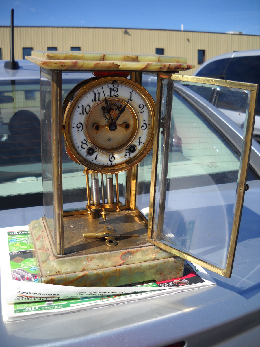 Full view of said mantel clock - Clocks