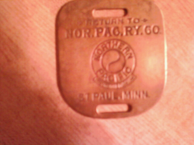Northern pacific luggage tags a set of 2 and i by it self