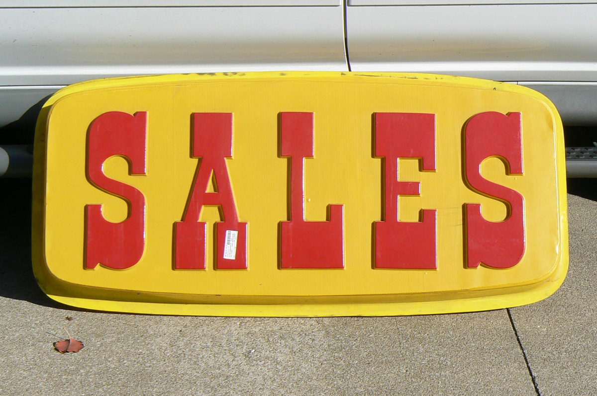 Plastic SALES signs
