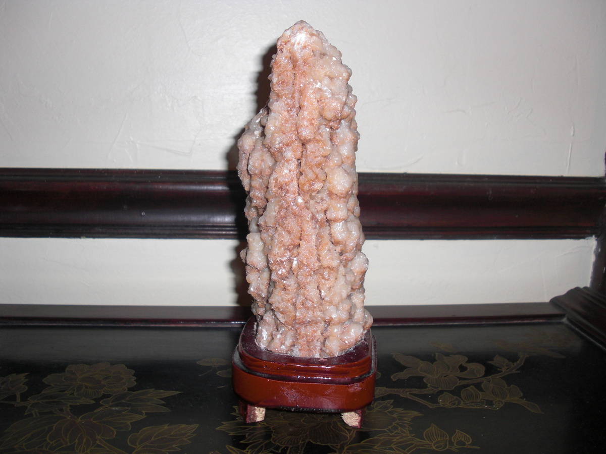 Crystalized cave stalagmite