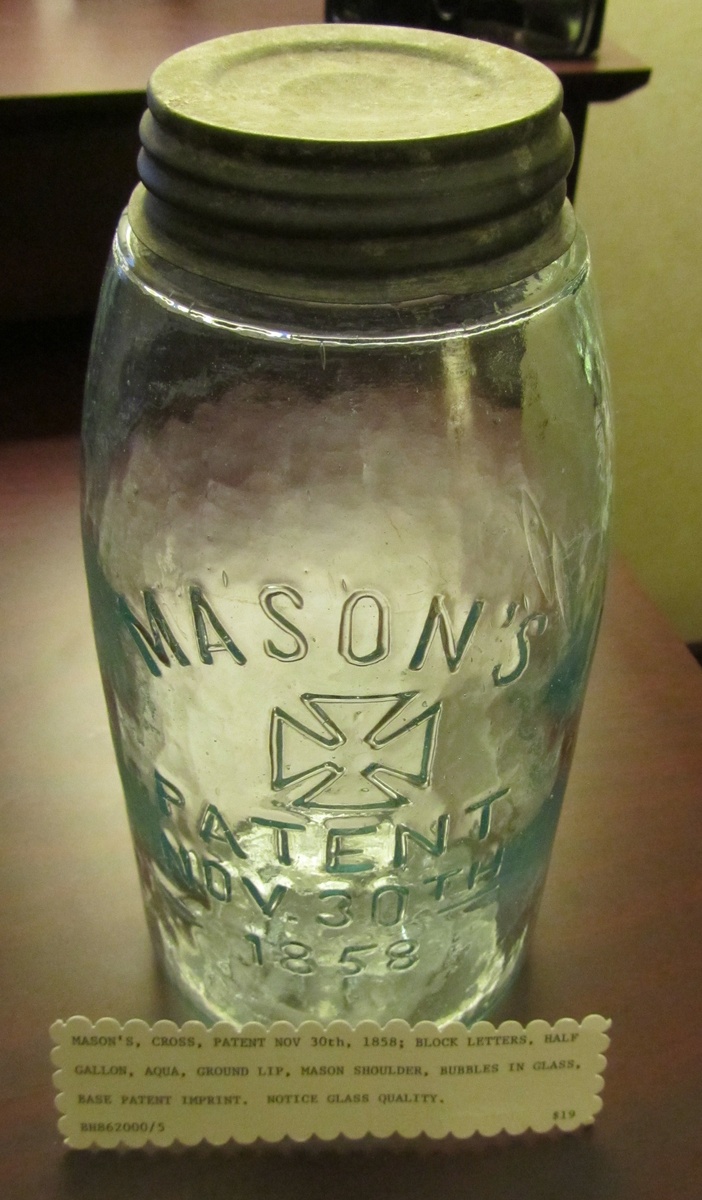 Mason Jar Iron Cross 1800's
