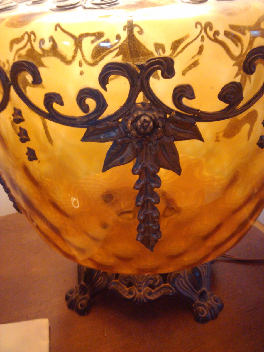Funky Large Gold gilded lamp