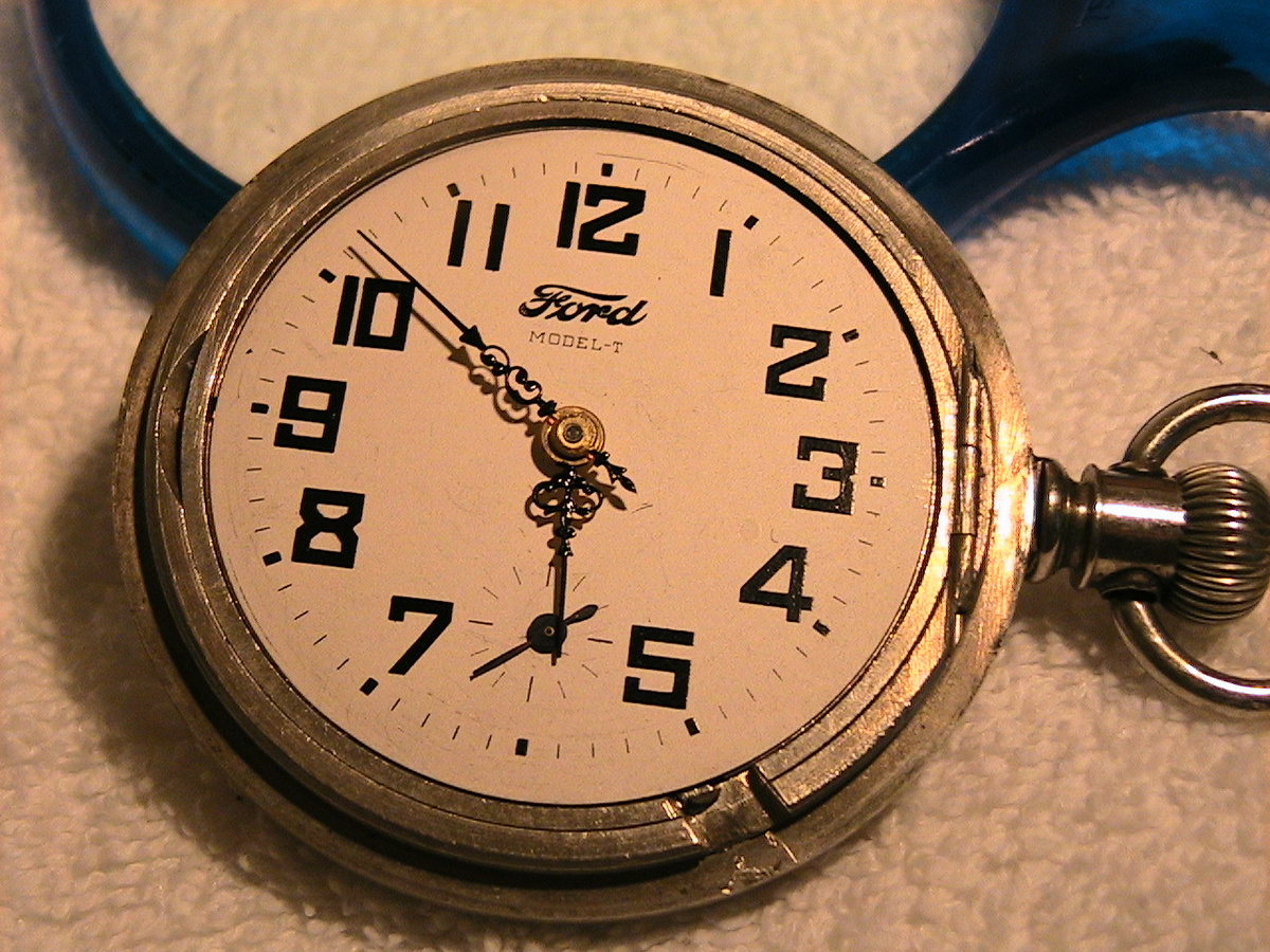 FORD  MODEL T  Elgin  lever set  18 size pocket watch
