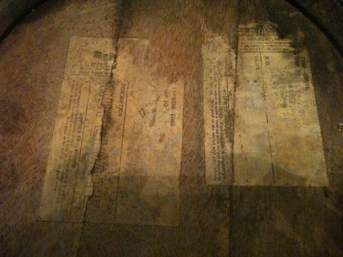 Albany N.Y. Montgomery Wards Barrel WINE Whiskey Root Beer? - Breweriana