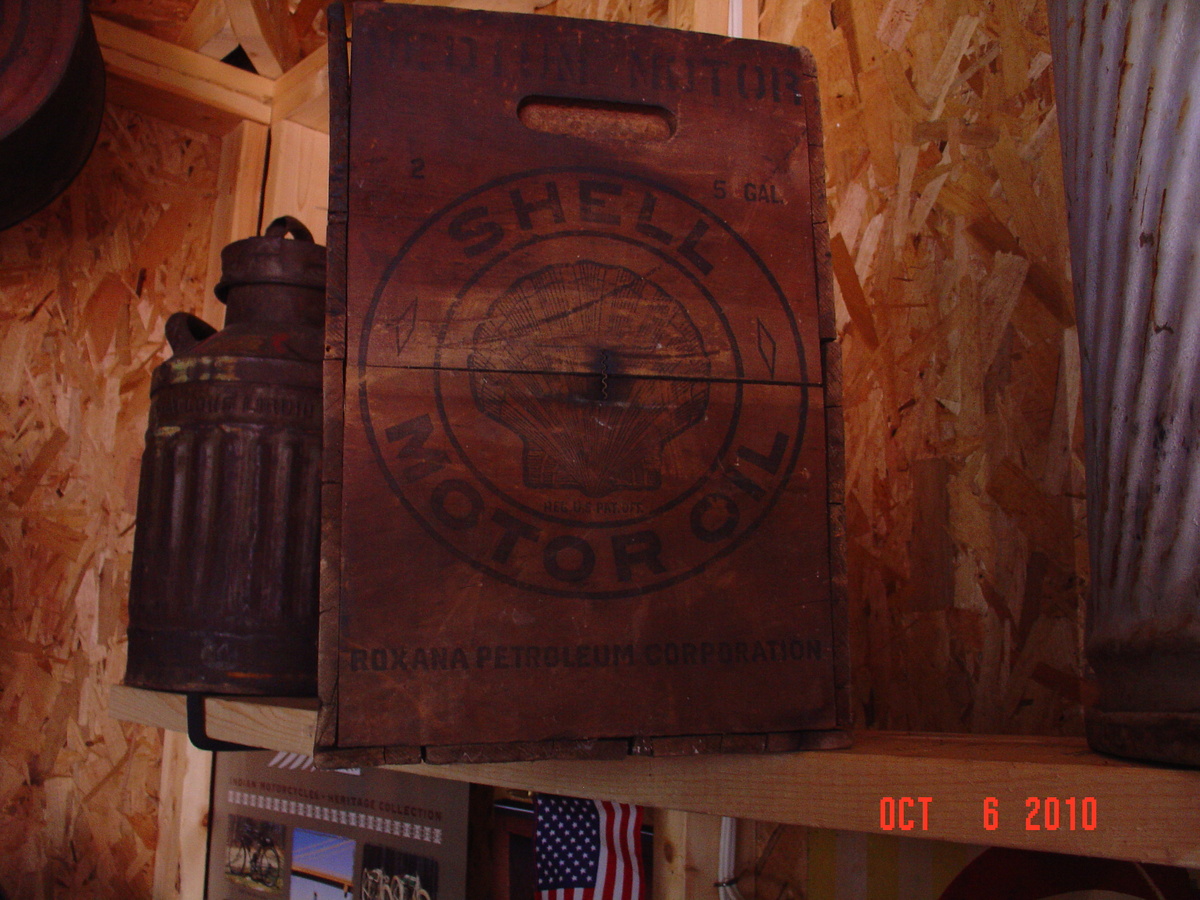 Shell Motor Oil Wood Crate