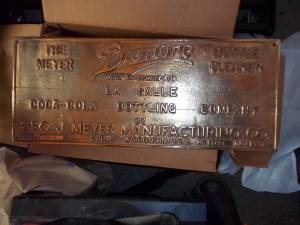 Vintage Coke Cola bottle cleaning machine sign - Coca-Cola