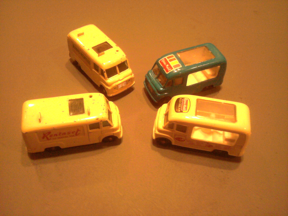 Ice cream truck & Tv repair trucks by Matchbox...