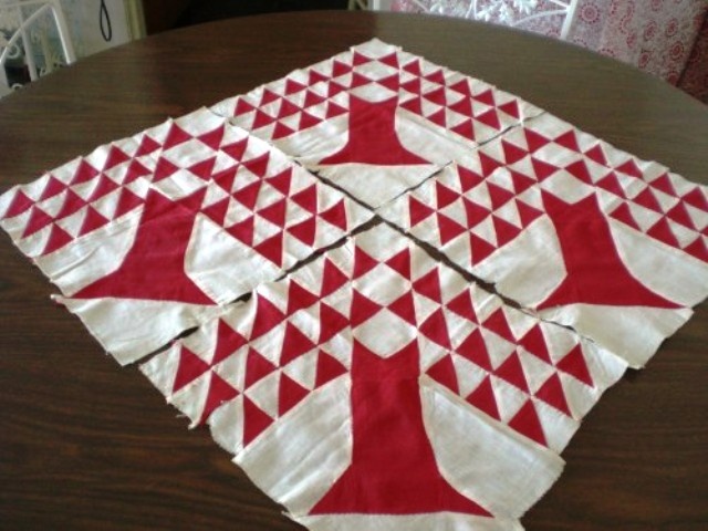 Vintage Tree of Life Quilt Blocks