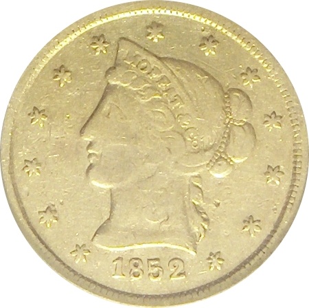 1852 Moffat $10 gold from the S.S. Central America shipwreck