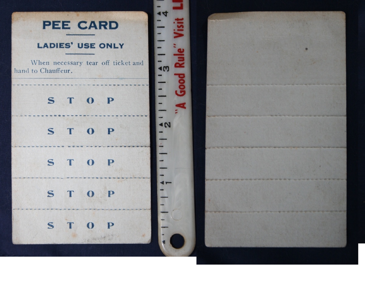 Ladies' Pee Card ~ (really)