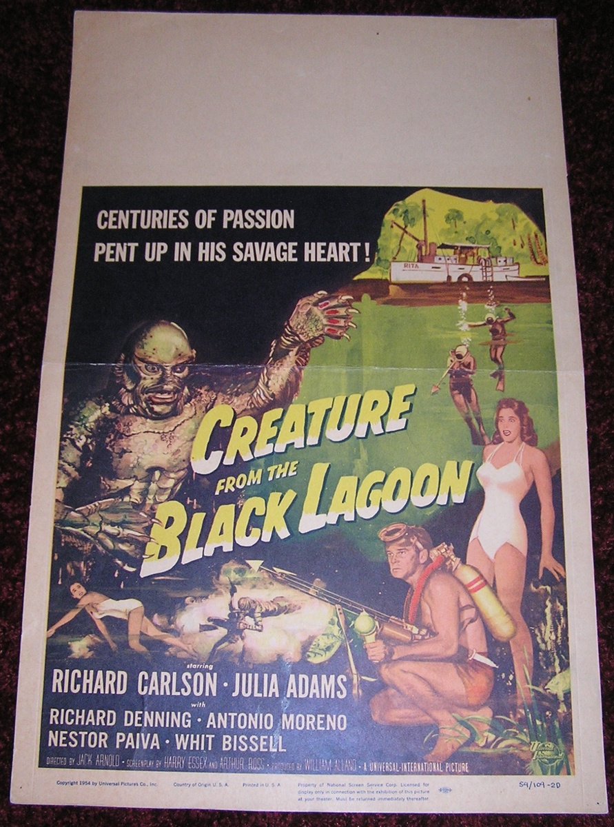 CREATURE FROM THE BLACK LAGOON - US Window Card