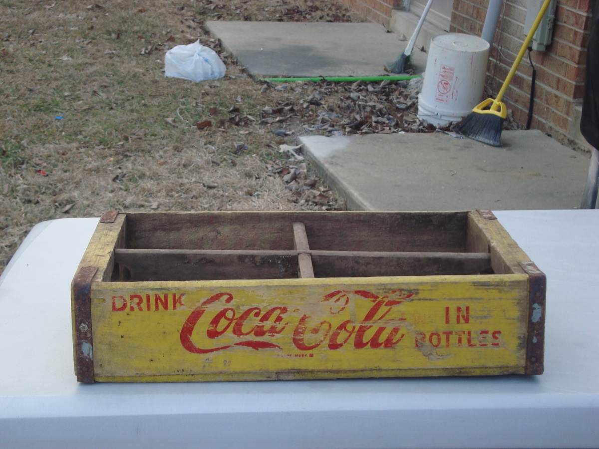 antique vintage crate coca-cola, & pepsi metal and wood 1969,1973,1975 - Coca-Cola