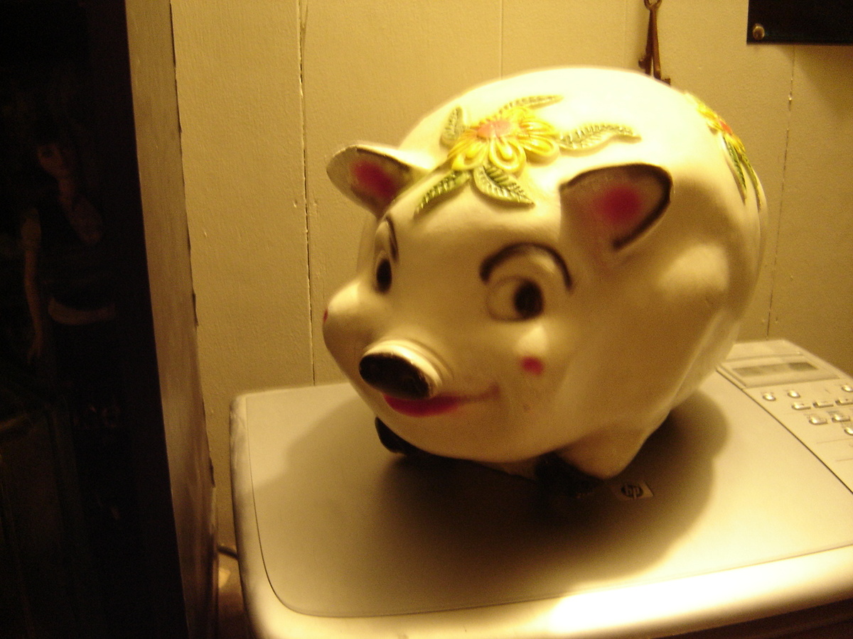 Huge Chalk Piggy Bank
