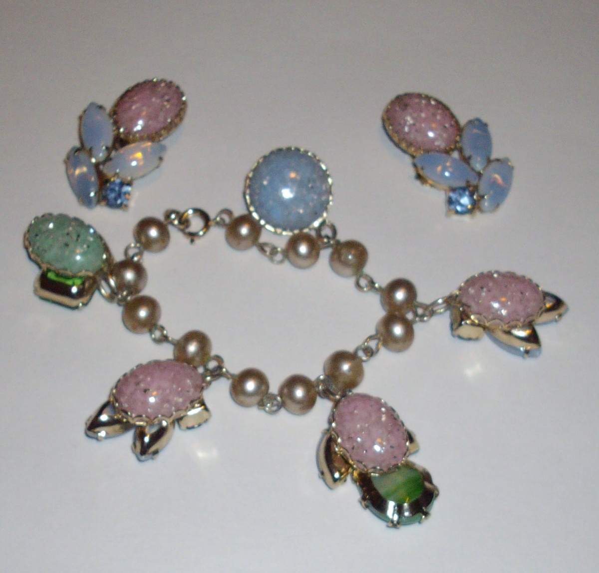 Juliana charm bracelet and earrings. - Costume Jewelry