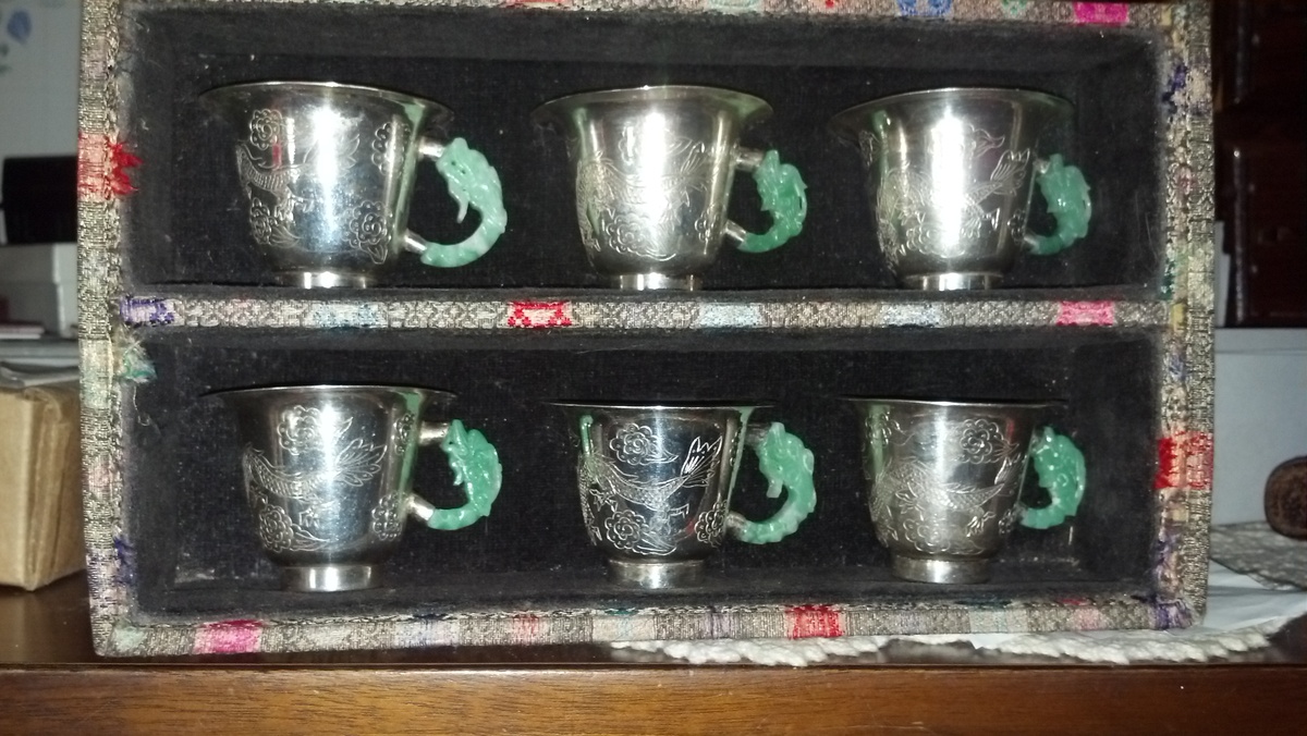 Silver sake cups i have