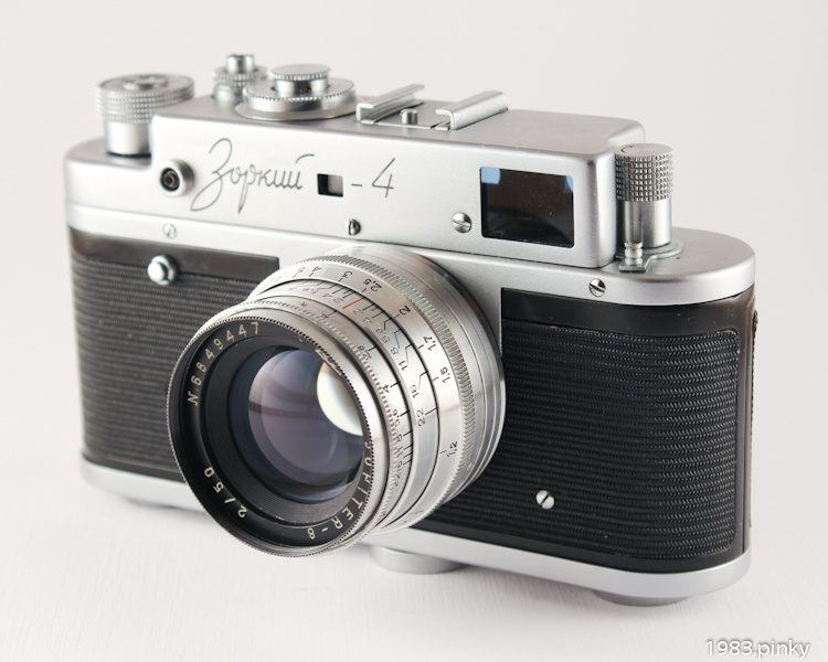Zorki-4 USSR rangefinder camera, Leica copy, Jupiter-8 f2/50mm lens - Cameras