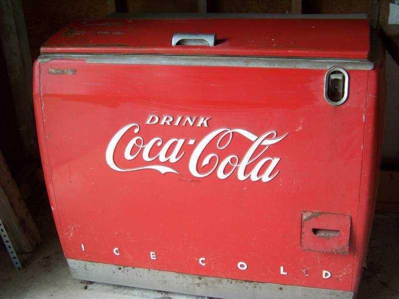 1950's Coke Cooler restored.... before& after