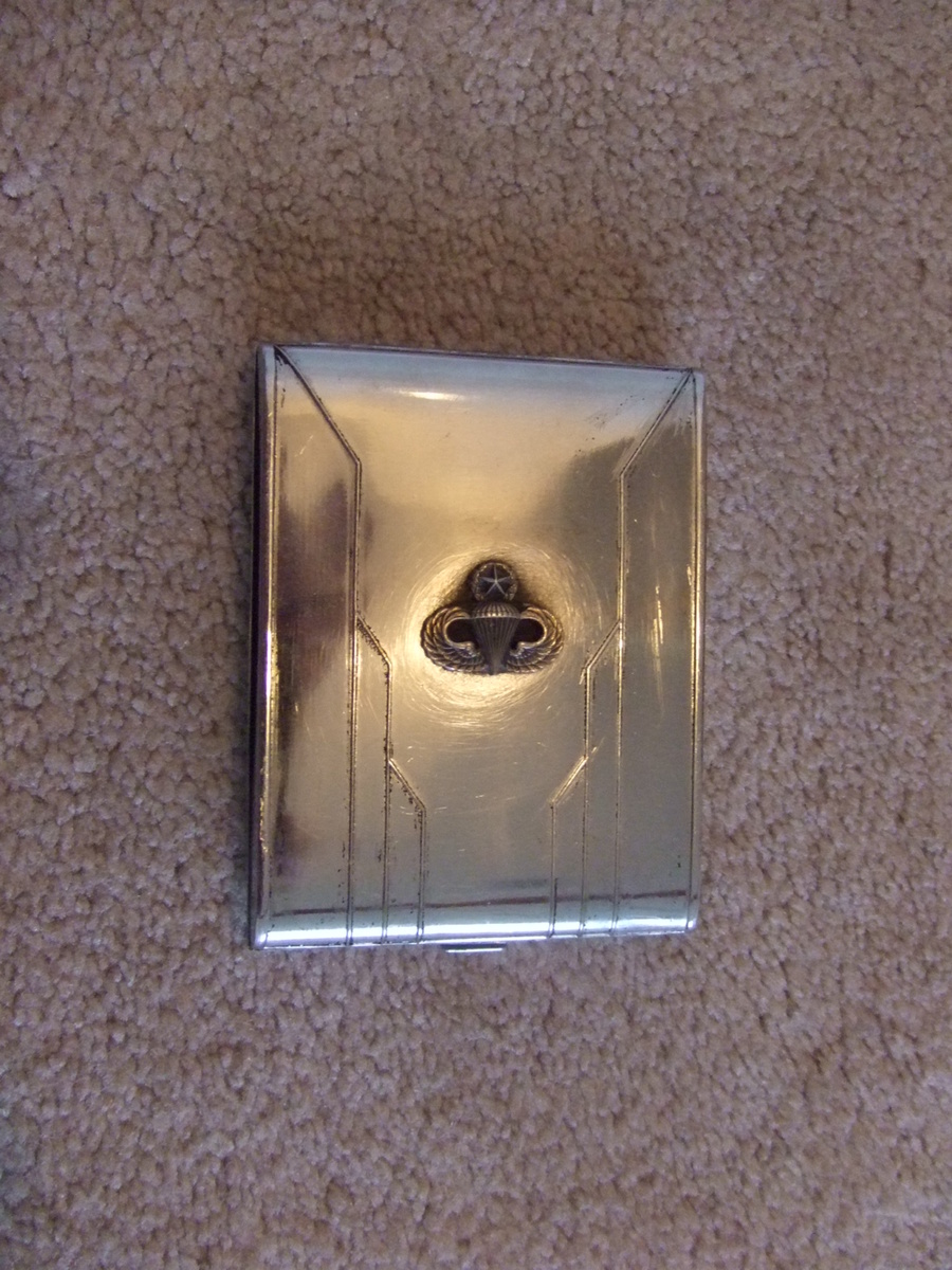 US Army Master Parachutist cigarette case 