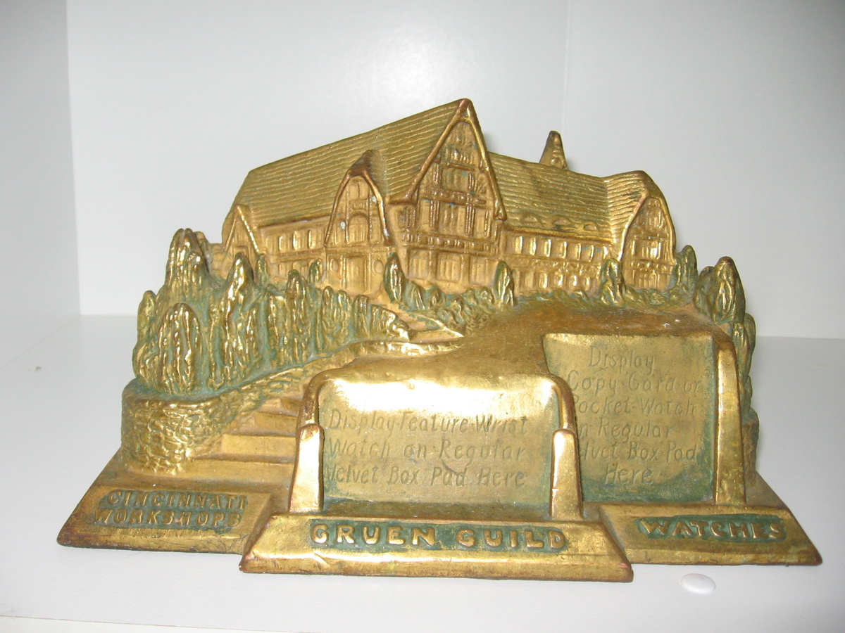 - Bronze Gruen Watch Display Case - - Advertising