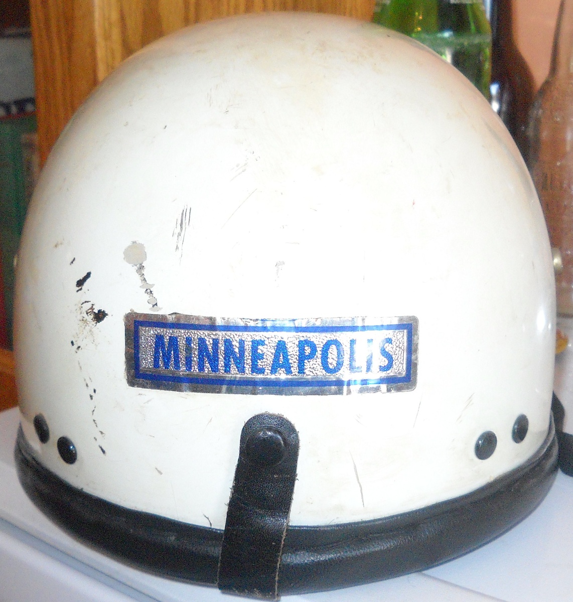 Vintage Motorcycle Cop Helmet - Motorcycles