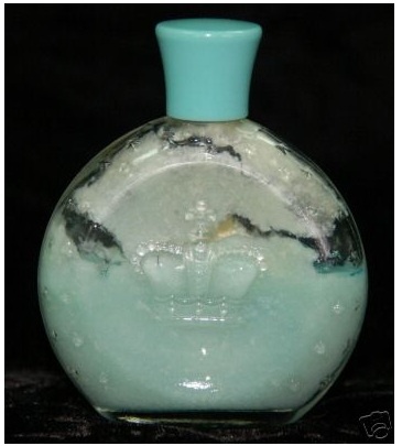 Lotion or cream in a vintage beauty product bottle