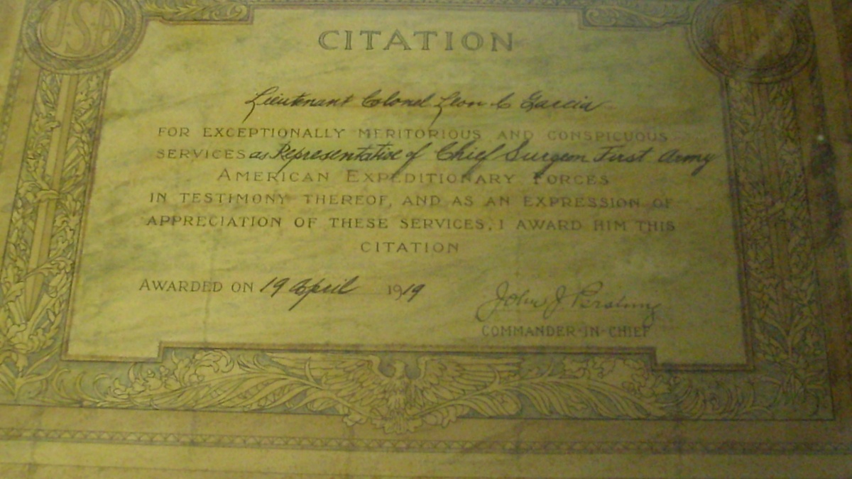 General of the Armies John J. Pershing Citation