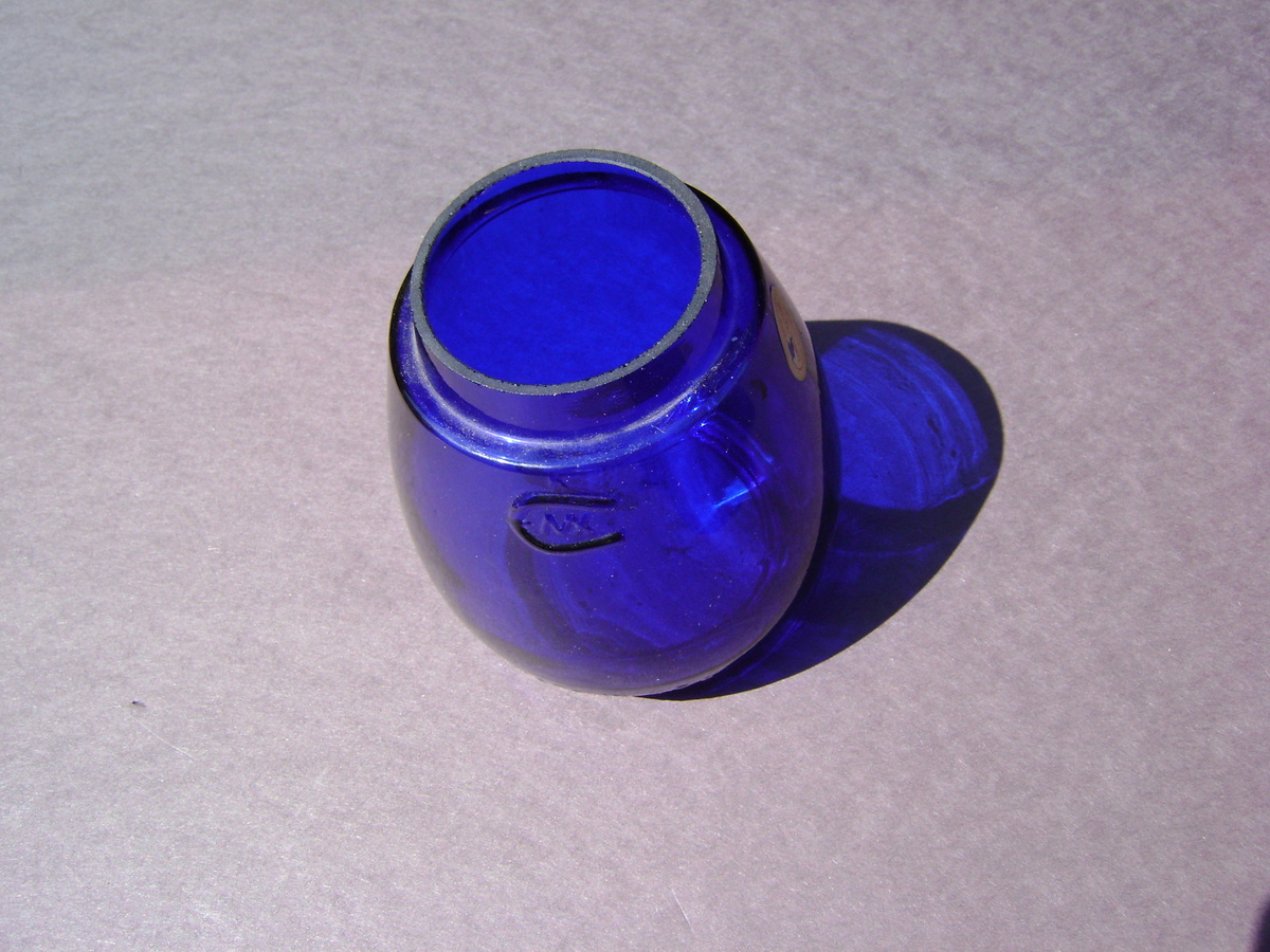 Cobalt Blue Railroad Lantern Globe