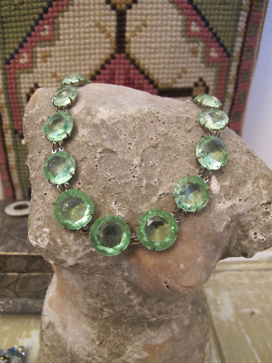Grandma's Czech Crystal Necklace - Costume Jewelry