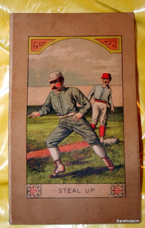 1890's Boston V Detroit Baseball Program "Steal Up" Great Graphics