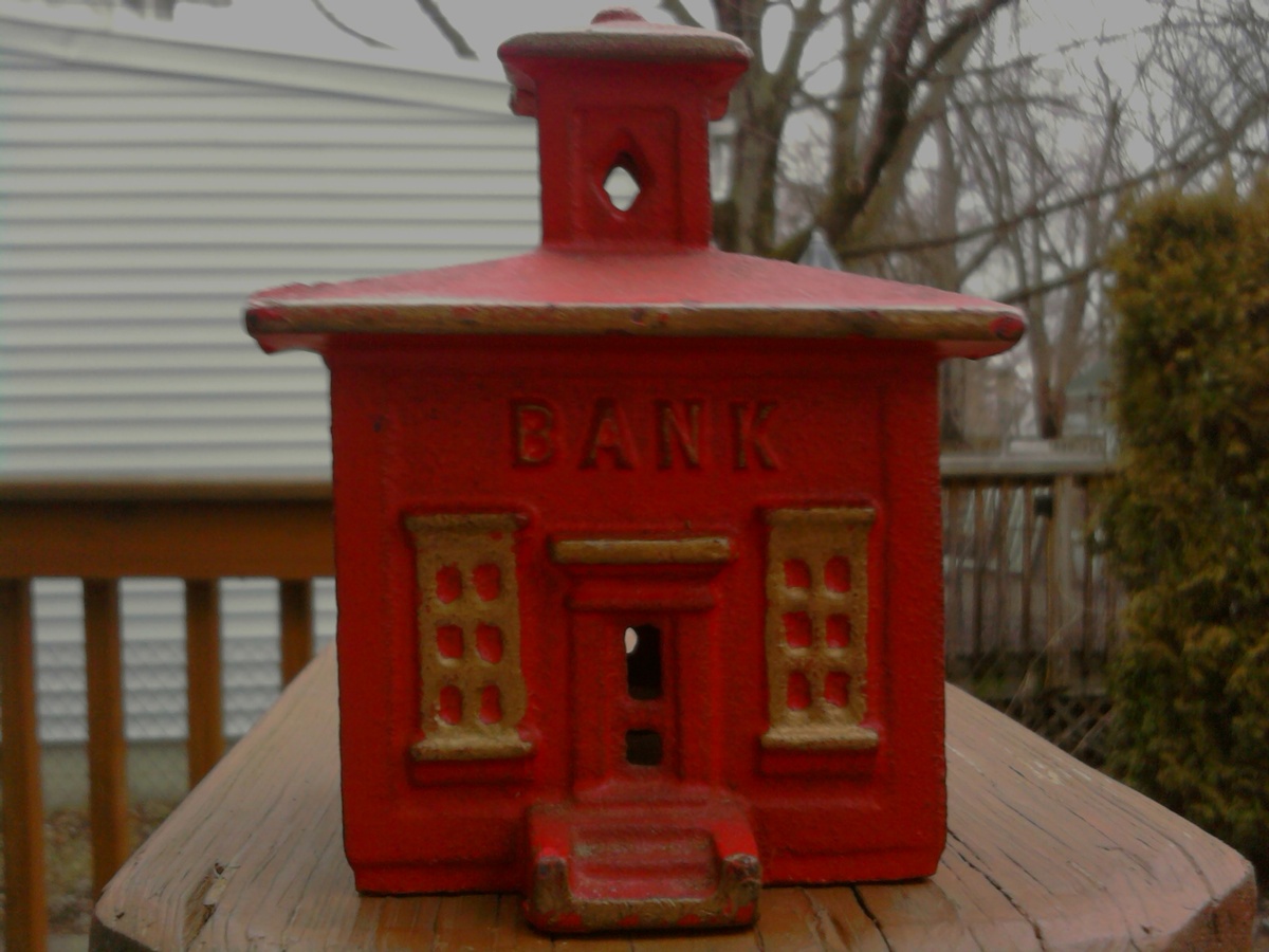 Cast Iron Bank - Coin Operated