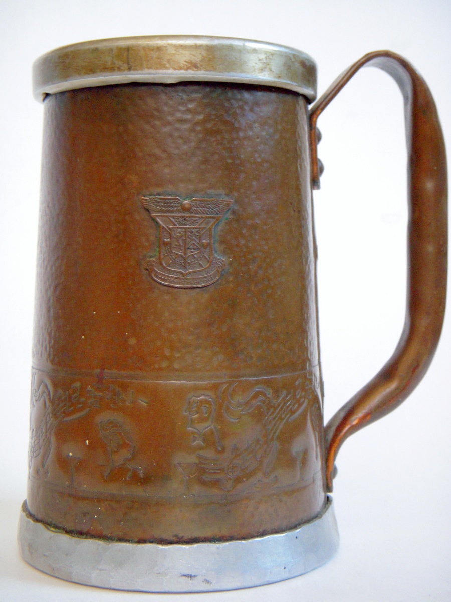 Copper & Aluminum Stein with School Crest~1953,....Greek Letters