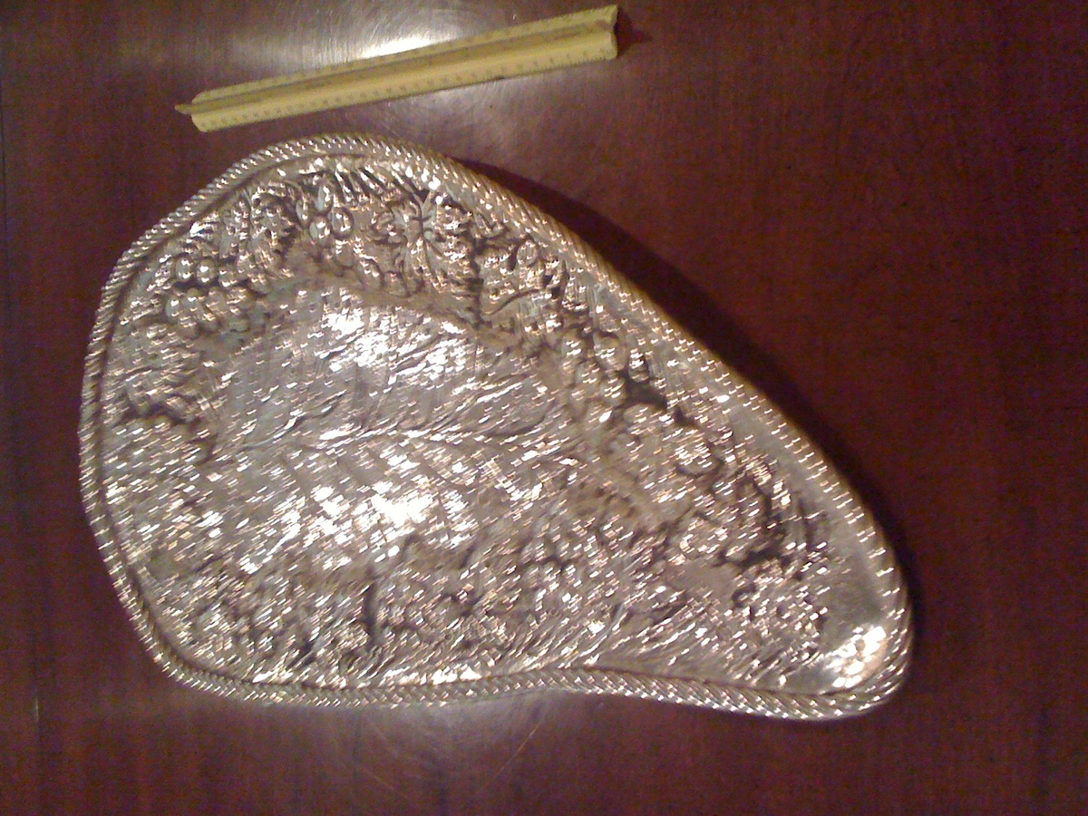 Hand wrought silver tray